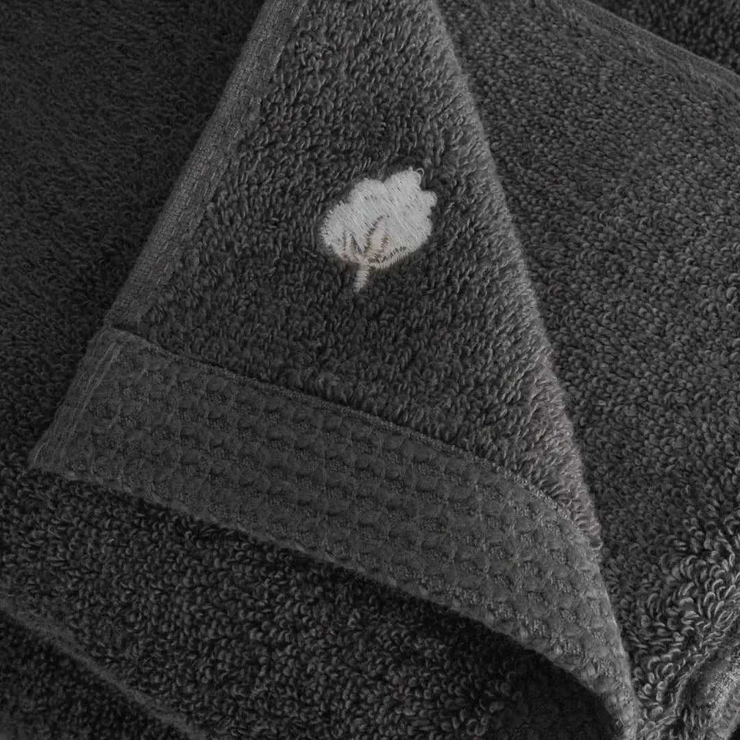 serviette brodée en coton biologique