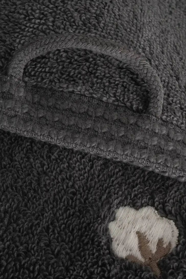 serviette brodée en coton biologique
