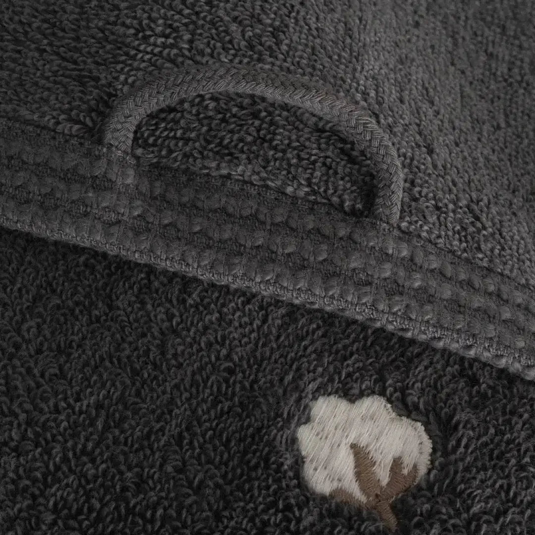 serviette brodée en coton biologique