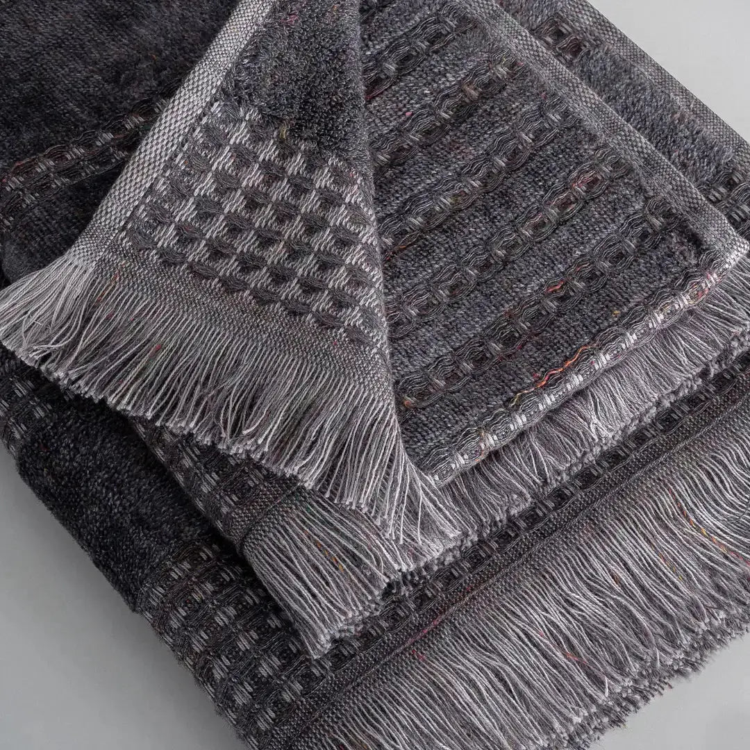 Lot de 3 Serviettes Zeus – 100% Coton Turc Bio, Anthracite Wivanco Bedding
