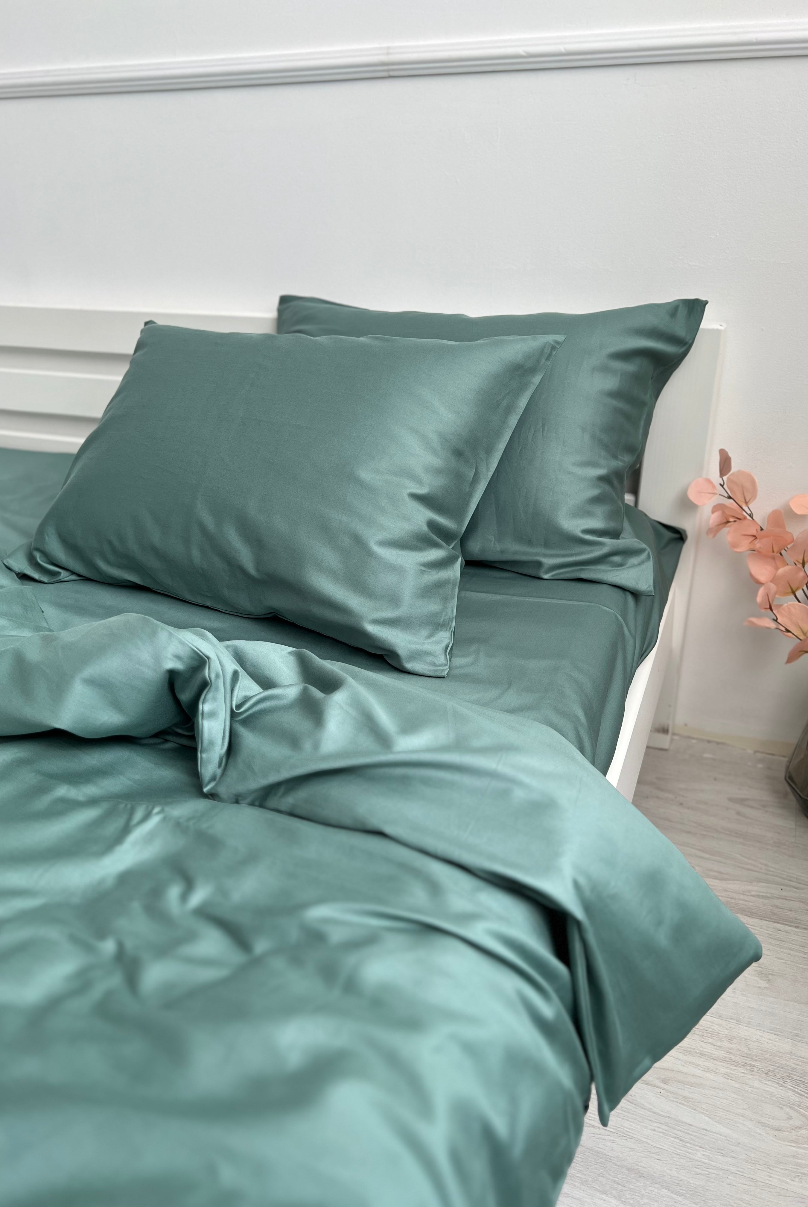 literie en satin de luxe Literie en satin pétrole - 100% coton turc, 140g, Luxe hôtelier - Wivanco Literie