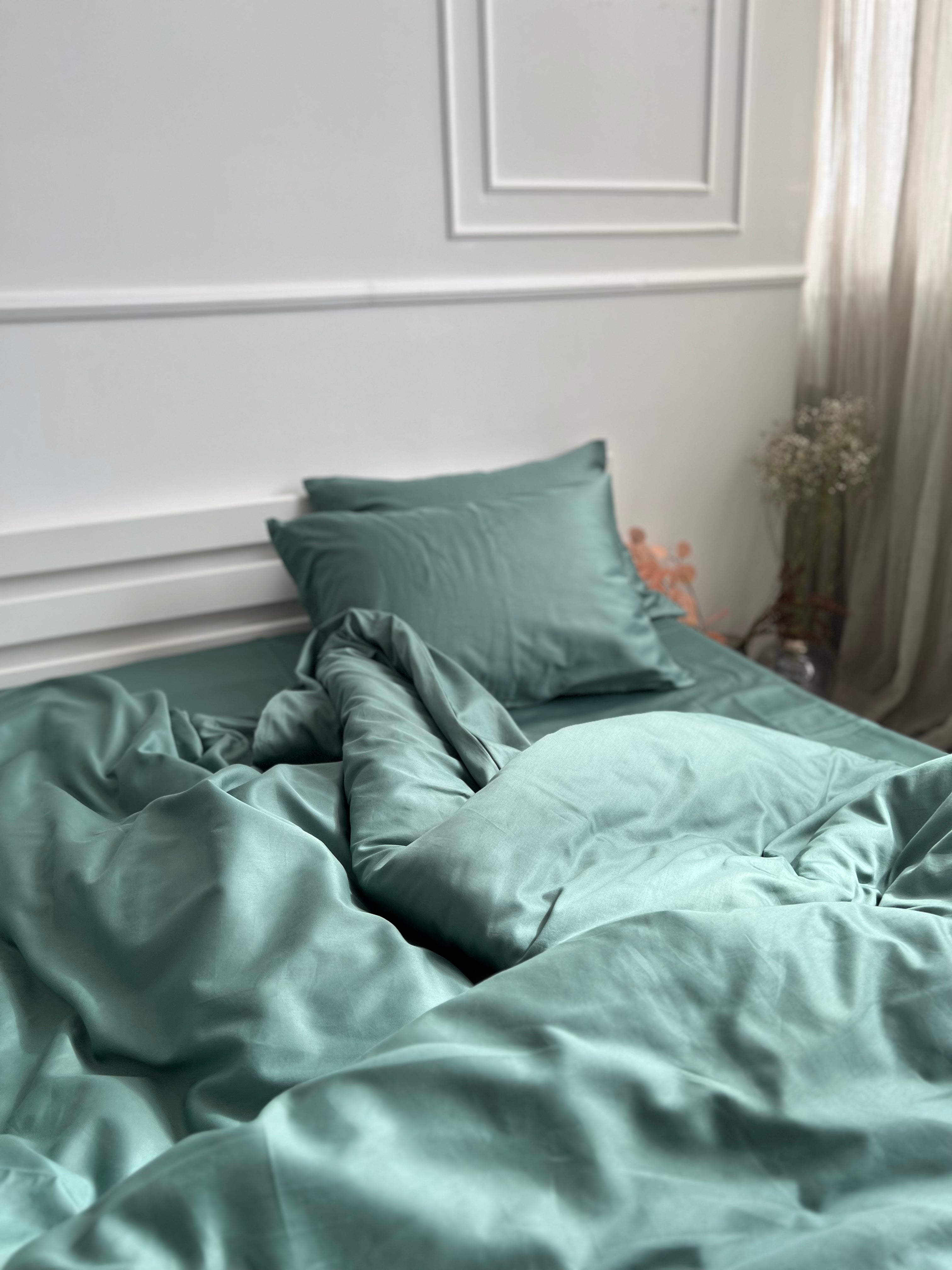 luksusowa pościel satynowaPościel Satynowa Petrolowa – 100% Bawełna Turecka, 140g, Luksus Hotelowy - Wivanco Bedding