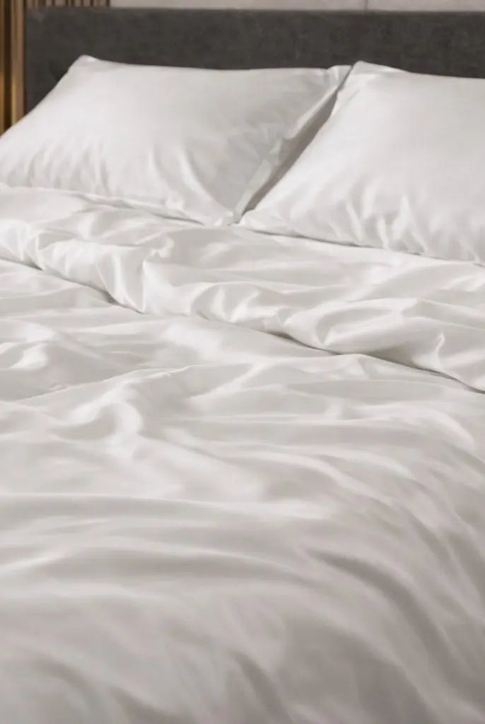 Literie blanche satinée – 100 % coton turc, 140 g, literie Wivanco de qualité luxe