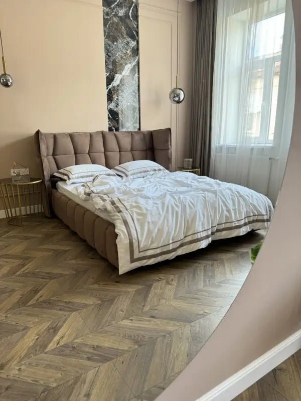 Literie en Satin Mercerisé – Blanc & Latte, 100% Coton Turc, 140 g/m², Wivanco Bedding Exclusive Edition