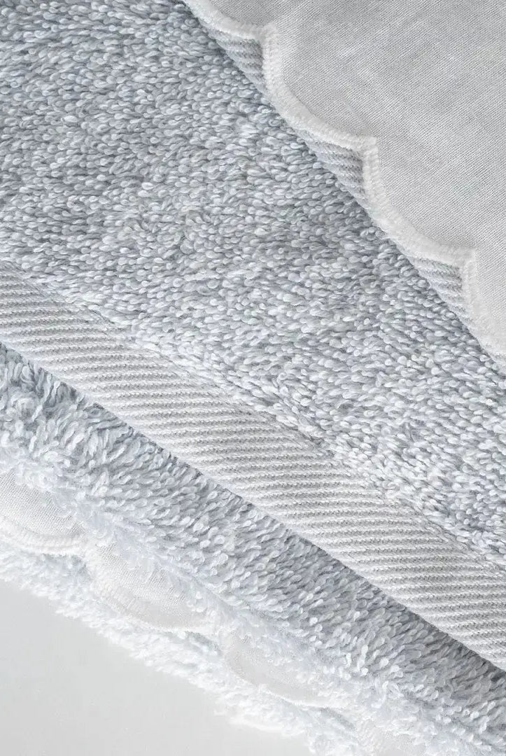 Lot de 2 Serviettes de Bain - Derin - Femme, 100% Coton Bio, Brodées Main, Bleu Clair Wivanco Literie