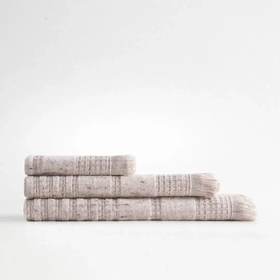 Lot de 3 Serviettes Maia - 100% Coton Turc Bio, Wivanco Literie Rose Poudre