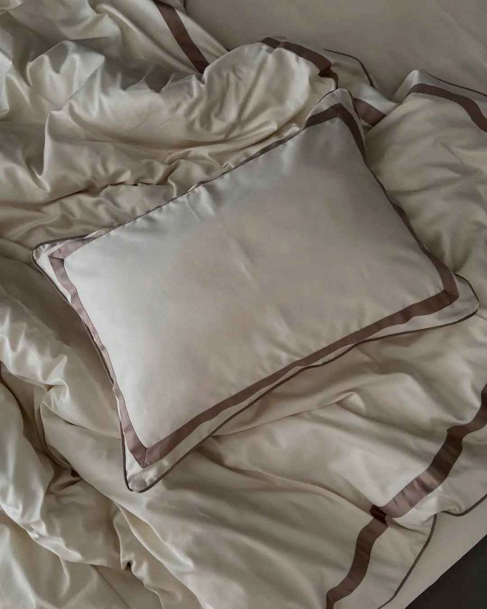 Literie en Satin Mercerisé – Champagne & Cacao, 100% Coton Turc, 140 g/m², Édition Exclusive