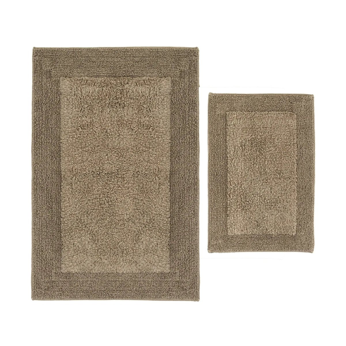 Lot de 2 Tapis de Salle de Bain Petra – 100% Coton Peigné Turc, Beige Wivanco Literie