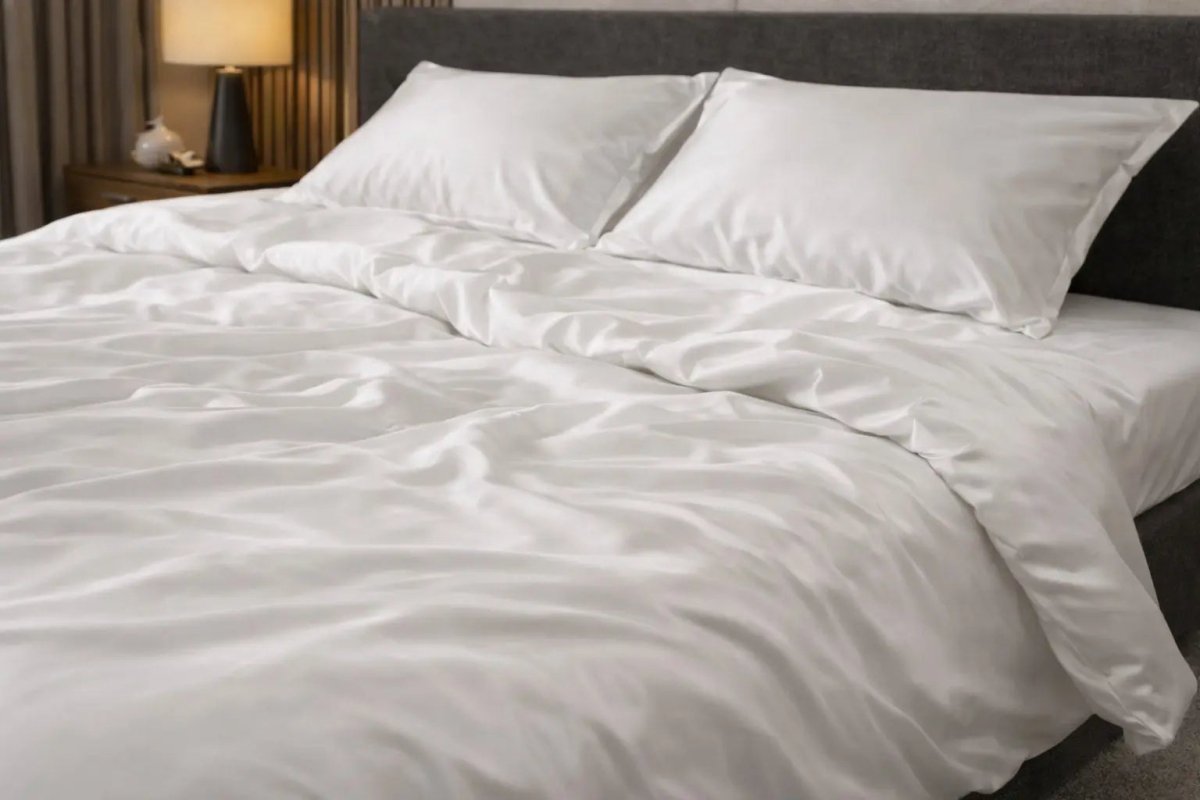 Literie blanche satinée – 100 % coton turc, 140 g, literie Wivanco de qualité luxe