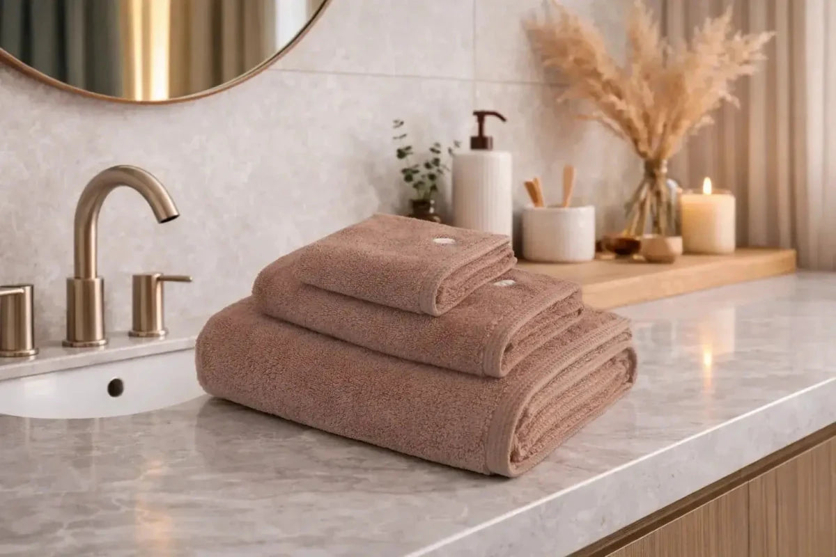 serviette brodée en coton biologique